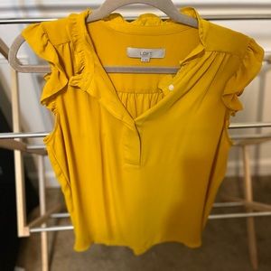 Mustard yellow loft blouse